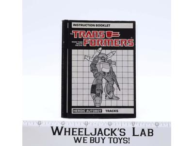 Tracks Action Figure Instructions Manual Booklet 1985 Hasbro G1 Transformers