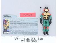 Lift Ticket V1 100% Complete 1986 G.I. Joe Hasbro Vintage Action Figure