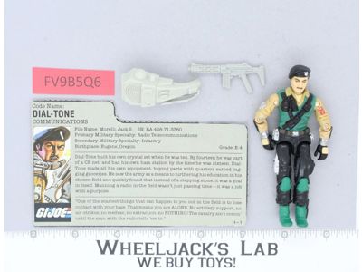 Dial-Tone V1 100% Complete G.I. Joe 1986 Hasbro Vintage Action Figure