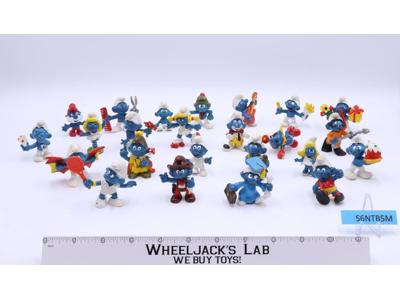Lot of Smurfs (24) Peyo Schleich 1978 1979 1980 Miniature PVC Figurines