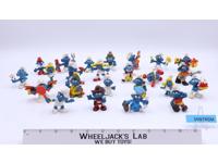 Lot of Smurfs (24) Peyo Schleich 1978 1979 1980 Miniature PVC Figurines
