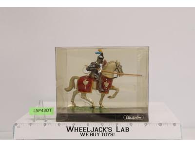 Knight on White Horse Vintage Toy Soldier Elastolin by Preiser 5" NIB
