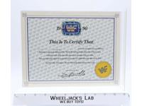 WWF Official Fan Club Member Certificate 1990 1991 Promo Poster