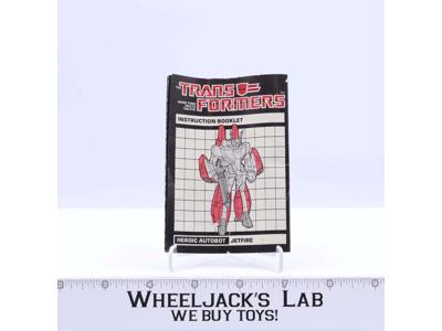 Jetfire Instructions Manual Booklet 1984 Hasbro G1 Transformers Vintage Figure