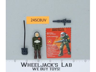 PFC. Al Evans 100% Complete Starcom 1986 Coleco Action Figure