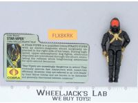Star-Viper V1 100% Complete 1988 G.I. Joe Hasbro Vintage Action Figure