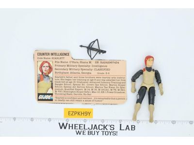 Scarlett V1.5 Swivel Arms 100% Complete G.I. Joe 1983 Hasbro Vintage Figure