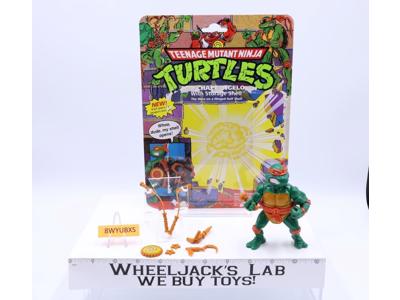 Storage Shell Michaelangelo W/Cardback 100% Complete TMNT 1991 Playmates Vintage