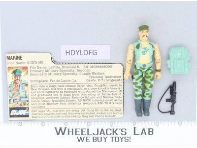Gung-Ho V1 100% Complete G.I. Joe 1983 Hasbro Vintage Action Figure
