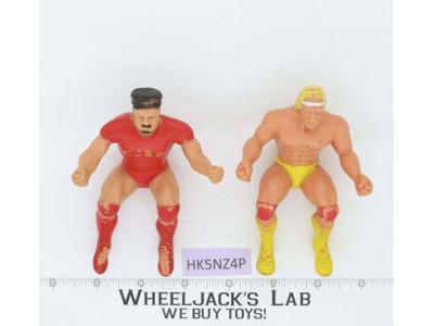 Hulk Hogan & Nikolai Volkoff Thumb Wrestlers WWF 1985 LJN Titan Sports Vintage