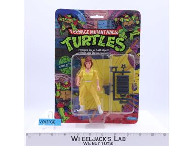 April O'Neil Teenage Mutant Ninja Turtles TMNT 1988 NO STRIPES New MOSC 10 Back