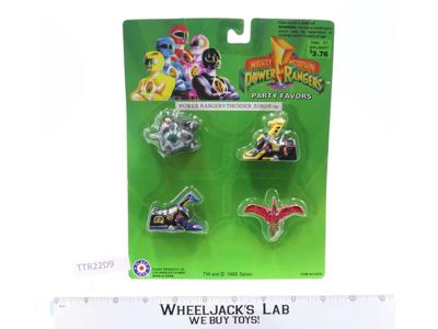 Thunder Zords Party Favors Power Rangers 1994 Placo NEW SEALED