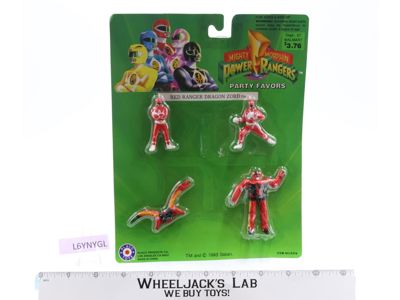Red Ranger Dragon Zord Party Favors Power Rangers 1994 Placo NEW SEALED