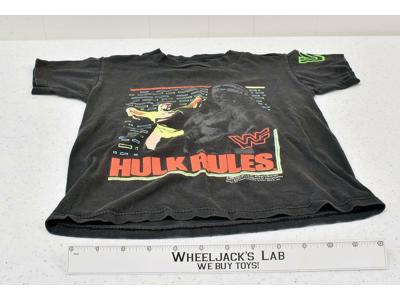 Hulk Hogan Hulk Rules T-Shirt Youth S 1990 Hulkamania Hulkster WWF WWE Wrestling
