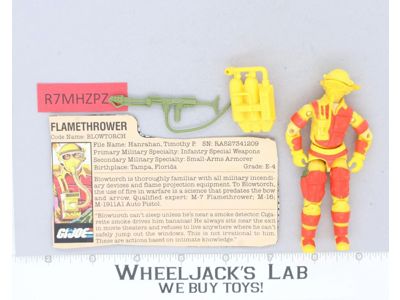 Blowtorch V1 100% Complete G.I. Joe 1984 Hasbro Vintage Action Figure