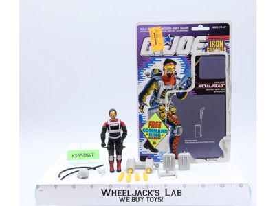 Metal-Head V1 100% Complete W/ Card 1990 G.I. Joe Hasbro Vintage Action Figure