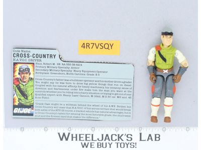Cross Country V1 100% Complete G.I. Joe 1986 Hasbro Vintage Action Figure