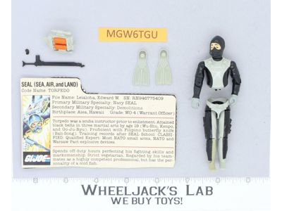 Torpedo V1 100% Complete G.I. Joe 1983 Hasbro Vintage Action Figure