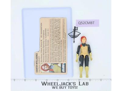 Scarlett V1 Straight Arm RED CARD BACK Complete G.I. Joe 1982 Hasbro Vintage
