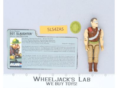 Sgt. Slaughter V3 100% Complete G.I. Joe 1988 Hasbro Vintage Action Figure