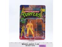 April O'Neil 10-Back Press Badge Stripes TMNT 1988 Playmates NEW Unpunched MOSC