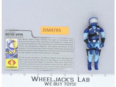 Motor Viper V1 100% Complete G.I. Joe 1986 Hasbro Vintage Action Figure