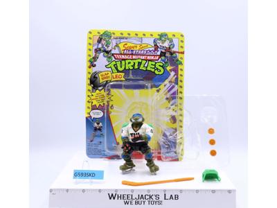 Slap Shot Leo w/ Cardback and Bubble 100% Complete TMNT 1991 Playmates Figure