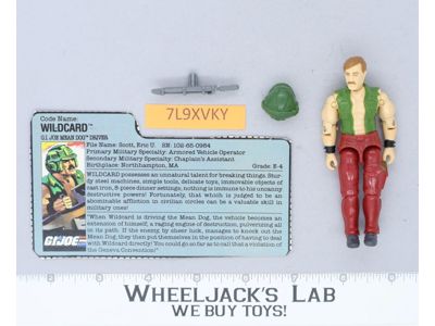 Wild Card V1 100% Complete 1988 G.I. Joe Hasbro Vintage Action Figure