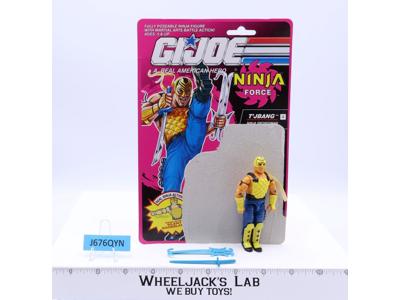 T'Jbang V1 100% Complete w/ cardback 1992 G.I. Joe Hasbro Vintage Action Figure