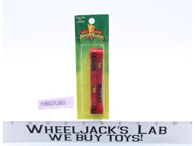 Red Ranger Shoe Laces Mighty Morphin Power Rangers 1994 Saban NEW SEALED