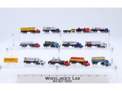 Lot of 13 Micro Machines Vehicles Semi Trucks Trailers 1980's Vintage Galoob