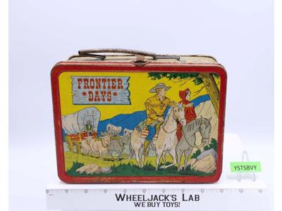Frontier Days/Pony Express Metal Lunchbox NO THERMOS Ohio Art Co.1957 Vintage