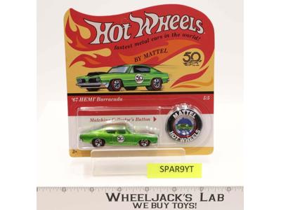 Green 68' Hemi Barracuda Hot Wheels 50th Anniv. 2017 Mattel NEW MOSC SEALED
