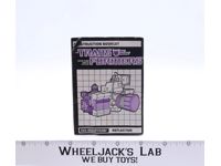 Reflector Action Figure Instruction Manual Booklet 1985 Hasbro G1 Transformers