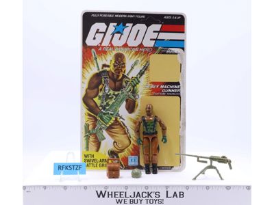 Roadblock V1 100% Complete W CARD 1984 GI Joe Hasbro Vintage Action Figure