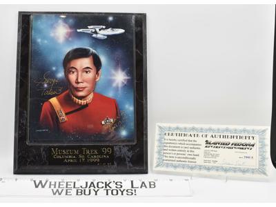 Hikaru Sulu Artist Rendition AUTOGRAPHED Plaque W/COA #1 of 50