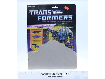 Quake Cardback 1987 Vintage Hasbro G1 Transformers Action Figure