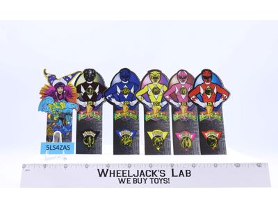 Lot of 6 Bookmarks Mighty Morphin Power Rangers 1994 Book Bites
