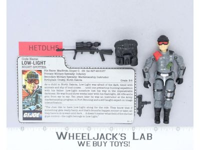 Low-Light V1 100% Complete G.I. Joe 1986 Hasbro Vintage Action Figure
