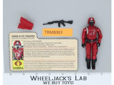 Crimson Guard V1 100% Complete G.I. Joe 1985 Hasbro Vintage Action Figure