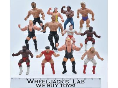 Lot of 12 Wrestling Action Figures WCW 1990 Galoob LJN Remco Vintage