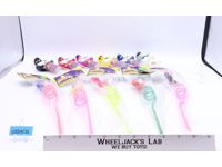 Lot of 11 Curly Straws + Empty Beanie Boppers Mighty Morphin Power Rangers