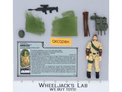 Ambush V1 100% Complete 1990 G.I. Joe Hasbro Vintage Action Figure