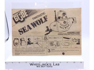 Sea Wolf Assembly & Operation Instructions G.I. Joe Adventure Team 1971 Vintage