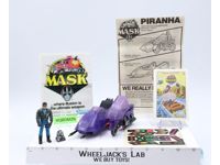 Piranha W/ Sly Rax 100% Complete W/UNUSED STICKERS M.A.S.K. 1985 Kenner