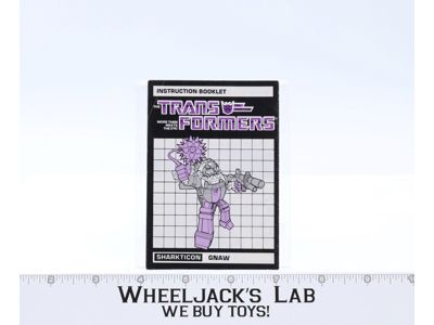 Gnaw Instruction Manual Booklet 1986 Hasbro G1 Transformers