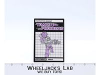 Gnaw Instruction Manual Booklet 1986 Hasbro G1 Transformers