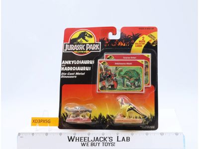 Ankylosaurus & Hadrosaurus Jurassic Park Die-Cast Dinosaurs Kenner NEW SEALED