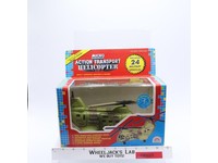 Micro Action Transport Helicopter W/Box & 10 Vehicles FunRise 1989 Vintage