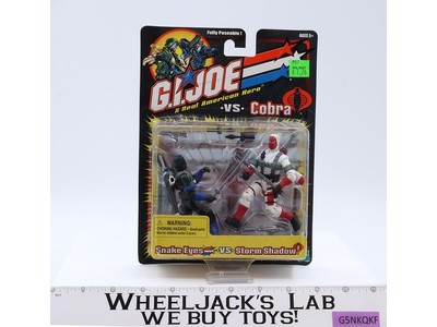 Snake Eyes vs Storm Shadow GI Joe vs Cobra 2001 Hasbro NEW MOSC SEALED